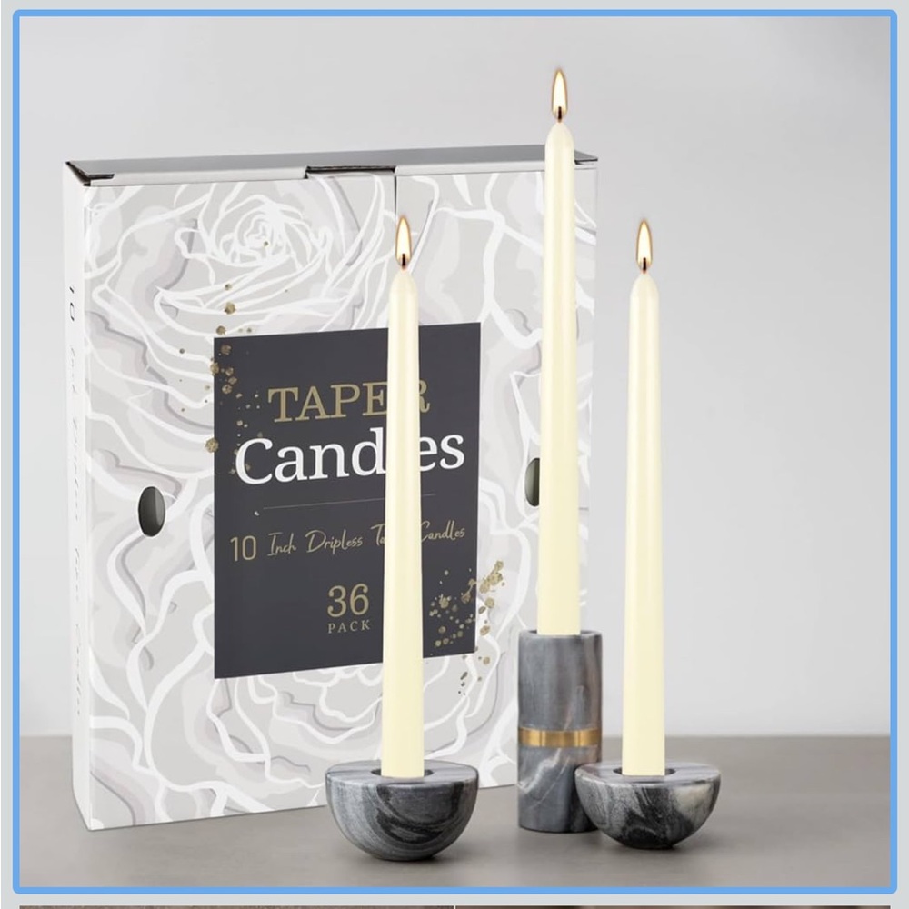 Elegant Taper Candles - ivory